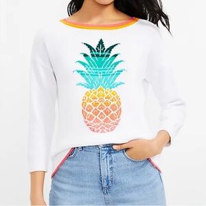 Loft Women’s Pineapple Knit Sweater L